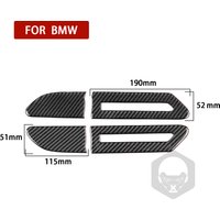 For BMW 7 Series F01 2009-2014 Real Carbon Fiber Stickers Side Fender Turn Signal Lamp Panel Car Accessories Exterior decorative