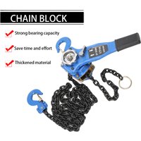 750kg Pulling Wrench Hoist Manual Manganese Steel Hook Portable Lever Block Inverted Chain Hoist Tightener Traction Crane