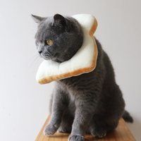 Xs Soft Cotton Bread Shape Pet Headgear Comfortable Cat Costume Party Photo Headwear Pet Cosplay Headband Cat Headgear