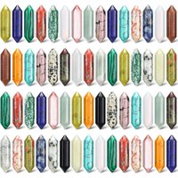 12 Pcs Crystal Hexagonal Wand Stones Bulk Worry Stones Healing Bullet Crystals Stones Sets Witch Hexagonal Bullet Shaped Gemston