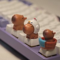 1pcs Cute Capybara Keycaps Profile ABS Custom Mechanical Keyboard Keycap Set DIY Desk Decor Gift