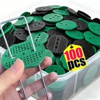 10-100Pcs Plastic Buffer Washer Garden Staples Pegs Anchoring Landscaping Ground Covering Garden Lawn Fixed Nails Gardening Tool