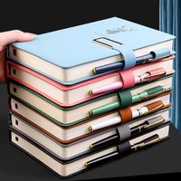 A5 Thickened Buckle Notebook PU Leather Business Office Work Meeting Minutes School Office Supplies Stationery