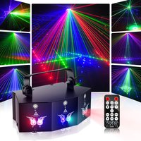 Datewink 9 Eyes RGB Stage Lights Effect 7CH DMX Control Stage Lighting Projector For DJ Disco Wedding Club Party Show Christmas