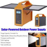 100W 150W 110V 220V Solar Powered Outdoor Power Supply with LED Light & Solar Panel Portable Solar Power Station For Camping