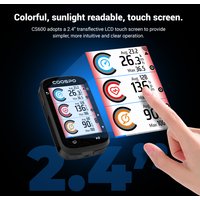 COOSPO CS600 2.4" Touch-Screen Bike Computer GPS Colorful Map Navigation Wireless Cycling Computer Indoor Training Odometer