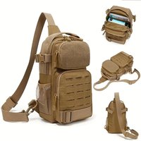Outdoor Sports Sling Bag Shoulder Pack For Men, Molle Assault Range Daypack, Waterproof Solid Chest Bag For Traveling, Hiking