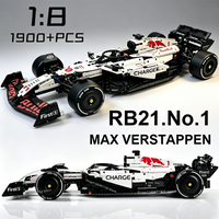 2026 NOWY MK6025 Techniczny Klasyczny Samochód Sportowy o Wysokiej Wydajności 1900+ Elementów RB21 Białe Klocki Konstrukcyjne MOC DIY Model do Składania Zabawka Prezent dla Chłopca