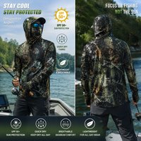 Men Hood Fishing Shirt long sleeve fishing t shirt uv protection Fishing Apparel Sun protection in summer