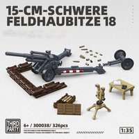 326pcs Schwere Feldhaubitze 18 Building Blocks WWII German SFH 18 15cm howitzer Military Vehicles Bricks Toys for Adults Gifts