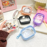 Cable Organizer Bag Portable Transparent Headphone Charger Case Storage Bag with Zipper for Home Office Travel Pendant Design