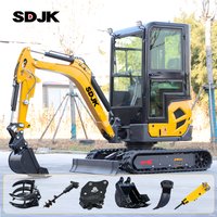 1.8 Ton Mini Excavator Multifunctional Hydraulic Mini digger Customizable CE EPA Certified Garden Industrial Machine