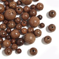 20-500pcs/lots Natural Cylindrical Round Wenge Wood Beads Spacer Loose Wooden Beads For Jewelry Making Bracelet DIY Accessories