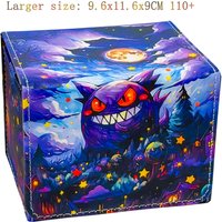 Anime Pokemon Gengar Deck Box The Starry Night Style Yugioh WS OCG PTCG Trading Cards Pu Leather Storage Collection Box 110+