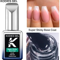 KODIES GEL Super Base Coat Ultra-sticky Base Gel Nail Polish 15ml Clear Strong Semi Permanent UV/LED Top Coat Gel Hybrid Varnish image 4