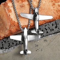 Fighter Airplane Paper Plane Men Necklaces with Pendant Stainless Steel Jewelry for Male Women Punk Accessories Gifts Wholesale