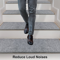5pcs Stair Tread Carpet Mats Self-adhesive Floor Mats Door Mats Step Staircase Non Slip Pads Protection Cover Pads Home Decor