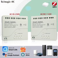 4CH Zigbee Relay Smart Home Switch Module AC/DC7-32V 85-250V APP Remote Control wireless RF Relay with Zigbee Gateway Hub