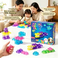 HOT Squishy Jelly Building Blocks Soft Stretchy Sensory Toys For Kids Teens Perfect For Party Playroom Table Decor BirthdayGift