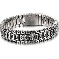 16mm Combining Fashion And Retro Elements Biker Chain Bracelet - Stainless Steel 316L - KB123643-BDJX