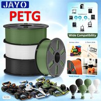 JAYO PETG 3D-Drucker-Filament 1,75 mm 5 Rollen 1,1 kg/Rolle Mischfarben 3D-Druckmaterial für FDM 3D-Drucker