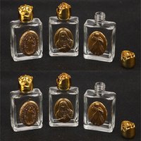 Sacred Glass Holy Water Jesus Bottle Religious Cross Bottle Christian Virgin Sculpture Bottle 3.5*7.0cm