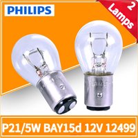 Philips 12V BAY15D 1157 P21/5W Natural White Glass Double Filament Warm White Car DRL Stop Brake Lights Halogen Bulb