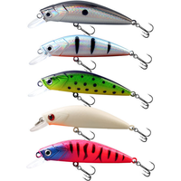 TAIYU 5pcs/box Fishing Lure 50mm 6.3g Luminous Minnow Bait Slow Sinking Lure Far Casting Swimbait Realistic Artificial Hard Bait