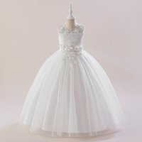 Teen Weiß Brautjungfer Kleider Kinder Spitze Blumenmädchen Hochzeit Party Kleid Elegante Prinzessin Kleid Für Mädchen Formale Abend Vestidos