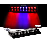 S1 9 LED feux d'avertissement de voiture lampes de poche stroboscopiques indicateur de tableau de bord d'urgence 12V Ultra lumineux rouge bleu jaune blanc