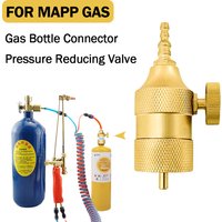 Brass MAPP Gas Regulator with Barbed Fitting for 4-8mm Gas Hose High-Quality Mapp Gas Bottle Connector Pressure Control Valve