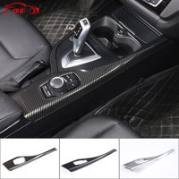 Dla BMW 1 2 serii F20 F21 F22 F23 116I 118I 2012-2019 ABS z włókna węglowego Multimedia przycisk panelowy naklejka na pokrywę akcesoria samochodowe