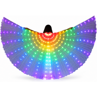 Light Up LED Isis Wings Belly Dance Costume Glowing Cloak For Stage Show Party Festival Butterfly Tron Performer Wear