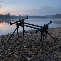 Aluminum Alloy 3 Rod Pod Stand Adjustable Fishing Pole Holder Carp Fishing Rest Bracket For Outdoor Fishing Tackle Accessory