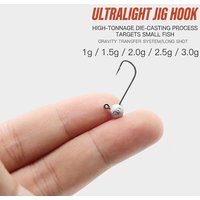 1g 1.5g 2g 3g Ultra Small Micro Jig Heads Fishing Hook For Carp Root Fishing Catch Tilapia Mandarin Fish Culter Alburnus