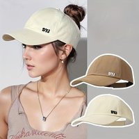 Women's Sunshade Hat Can Be Tied with Ponytail Female Duck Tongue Anti Roll Hat Casual Ponytail Hat Baseball Cap
