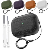 For Airpods 4 Leather Case โwith Keychain & Cleanimng Kit Cover Accessories Shockproof Case for AirPods Pro 2 Case