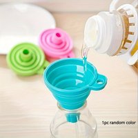 Random colo Foldable silicone funnel suitable for kitchens and restaurants - for handling liquids, jams, beans. Pouring liquids
