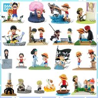 Bandai Original Anime ONE PIECE WCF LOG GESCHICHTEN WCF Ruffy Nami Going Merry Sanji Zoro Lysop Chopper PVC Action Figure Modell Spielzeug