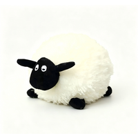 Super Soft Round Shaun Sheep Doll Cute Ball Shaped Plush Toy Living Room Bedroom Decor Throw Pillow Stuffed Doll Holiday Gift