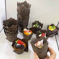 50Pcs/100Pcs Coffee Series Tulip Cake Paper Cups, Cupcake Liners Baking Cups, Suitable for Parties, Weddings, Christmas, Birthdays