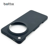 bottix Carbon Fiber Case for Oppo Find X9 Ultra Cover Light Weight Anti-Scratch Aramid Back Skin Funda Shell (Vegan Leather)