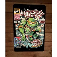 The Amazing Dude Michelangelo Metal Wall Sign Poster