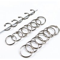 10pcs Loose Leaf Binder Rings Metal Opening Ring for Office Book Rings Clips Keychain Keyrings Photo Album Ring Home Office Supp