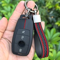 Silicone Car Key Case Cover Keychain for Mercedes Benz E C S GLC GLE Class E200 E400 E63 W213 S550 C260 A200 Key Shell Protector