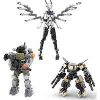 MOC Mobile Suit Girl Female Robot Mecha Girl Model Modular Building Blocks Toys Suit for Christmas/DIY Kids Birthday Gifts
