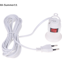 【A6L】EU Plug 4M Power Cord Cables E27 Lamp Base Holder With Switch For Pendant Led Bulbs Fixture Hanglamp Suspension Socket