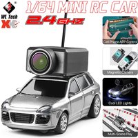 New WLtoys RC Cars 1:64 Mini Porsche 6401 HD Camera APP Control RC Off-road Mini Car