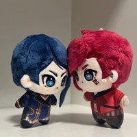 New Arcane Vi Caitlyn Cotton Plush Doll 10cm Anime Figure Stuffed Toy Double City War Pendant Decor Plush Toy Gift For Kids