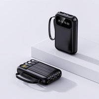 10000mAh Compact Portable Power Bank 20000mAh fast Charging With 4 in1 Charging Cable Suitable For iPhone/Samsung/Xiaomi